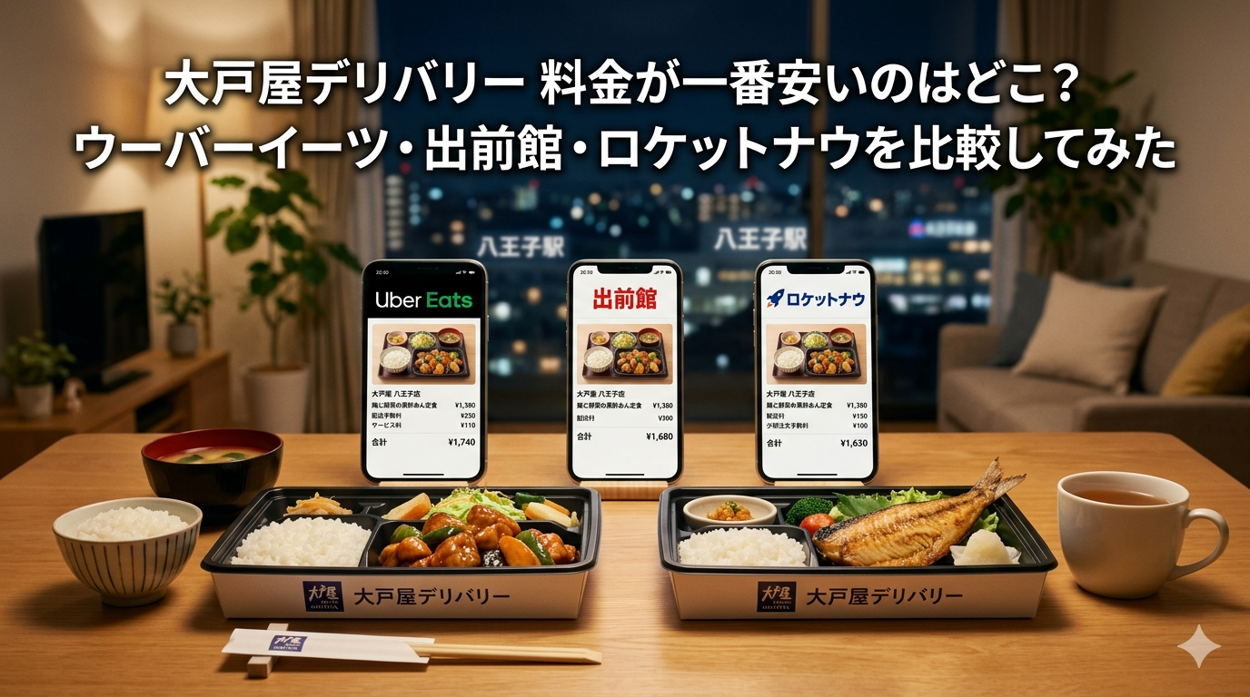 大戸屋のデリバリーで料金が一番安いのはどこ