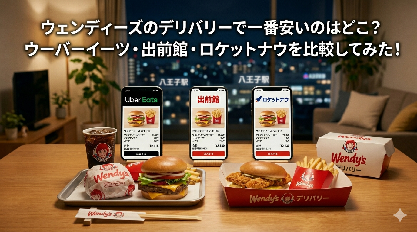 ウェンディーズのデリバリーで一番安いのはどこ？