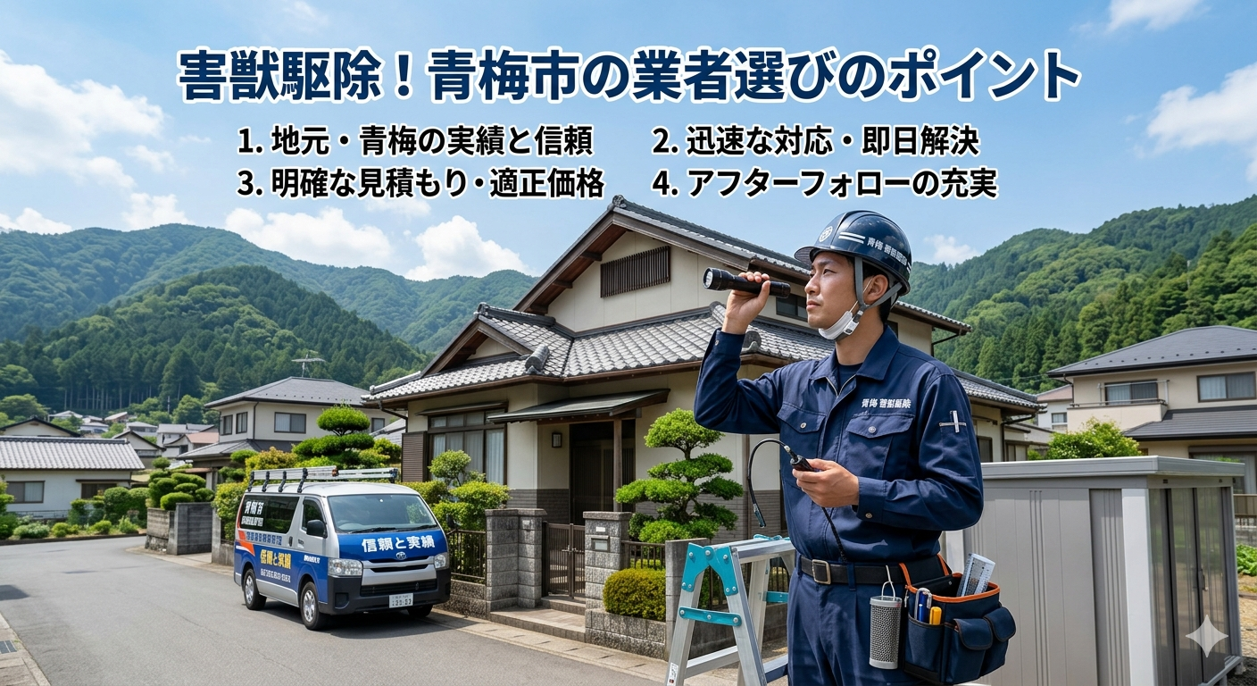 害獣駆除！青梅市｜業者選び