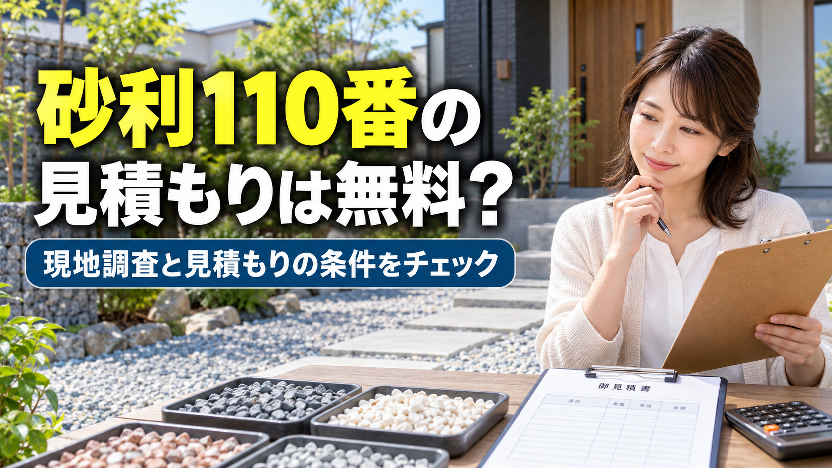 砂利110番の見積もりは無料？